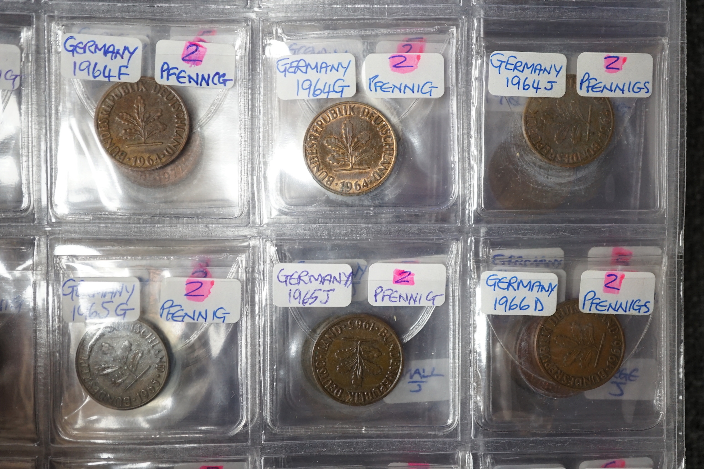 Two albums of various German coins